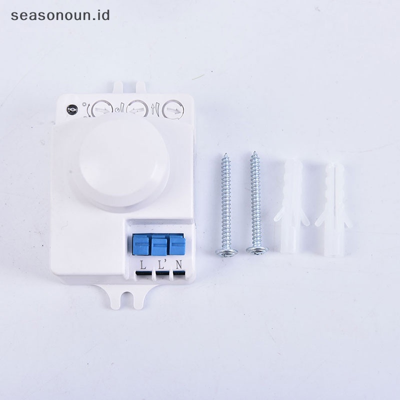 Seasonoun Saklar Sensor Microwave 5.8ghz HF 220V LED 360derajat Radar Sensor Gerak Body.