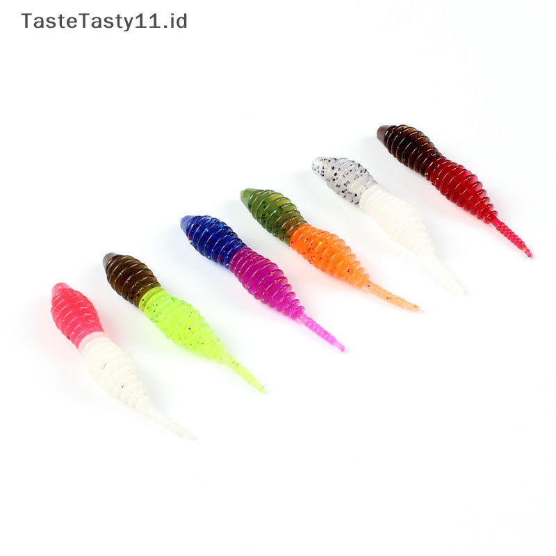 Tastetasty 10pcs Baru Silikon Lembut 5cm 1g wiggler 50mm 1g Depan Belakang Dua Warna.