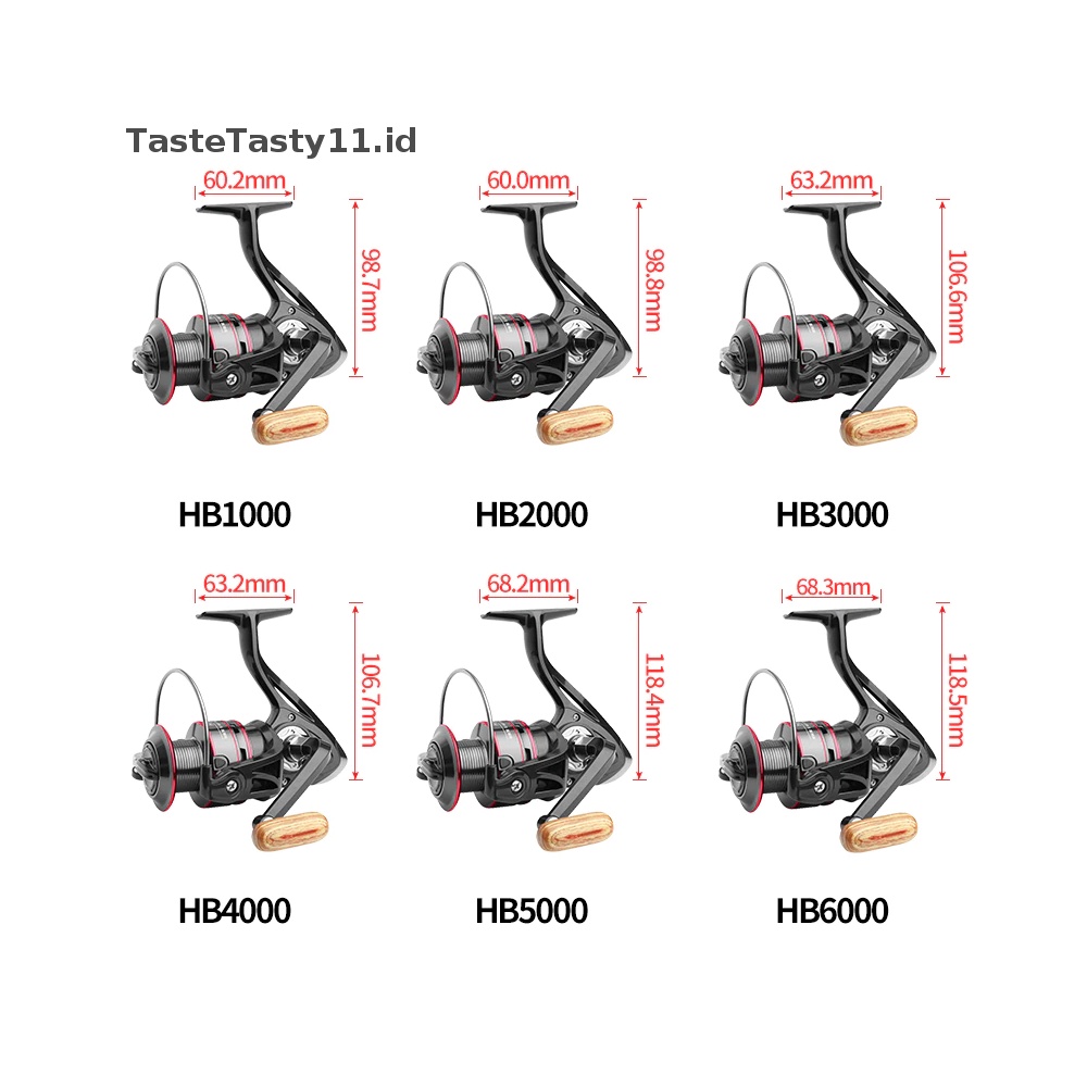 Tastetasty Reel Pancing 500-7000 Spinning Reel Metal Spare Spool Gulungan Air Asin Pancing.