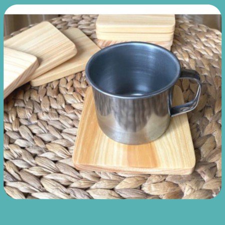 Lepek gelas / lepek gelas kayu / coasters / tatakan gelas kayu / alas cangkir / lepek kopi