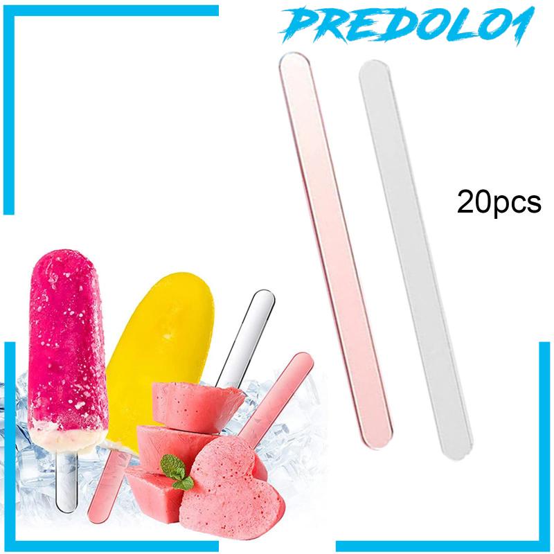 [Predolo1] 20pcs Stik Es Krim Stik Reusable Untuk Dapur Kerajinan Tangan DIY