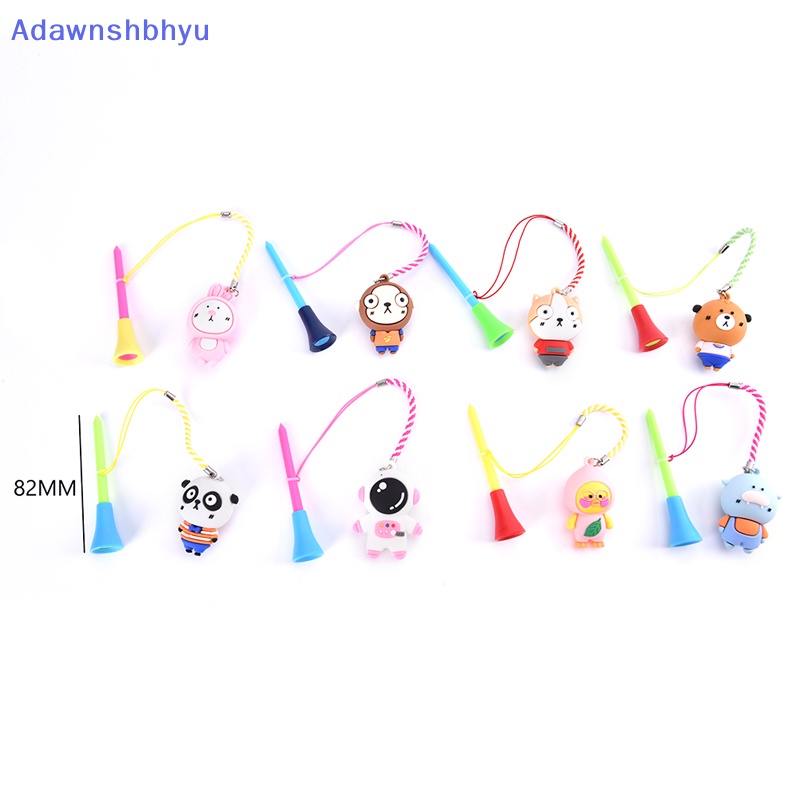 Adhyu 1Pcs Tee Karet Golf Motif Kartun Tali Holder Bola Golf Mencegah Kehilangan ID