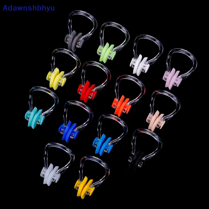 Adhyu 2Pcs Silikon Renang Kedap Air Hidung Klip Renang Kebugaran Kolam PC Nasal Splint ID