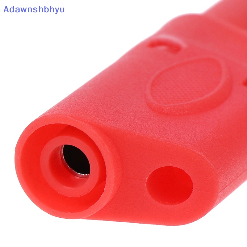 Adhyu 10pcs safety 4mm male stackable banana plug connector Terbungkus ID Sepenuhnya insulated