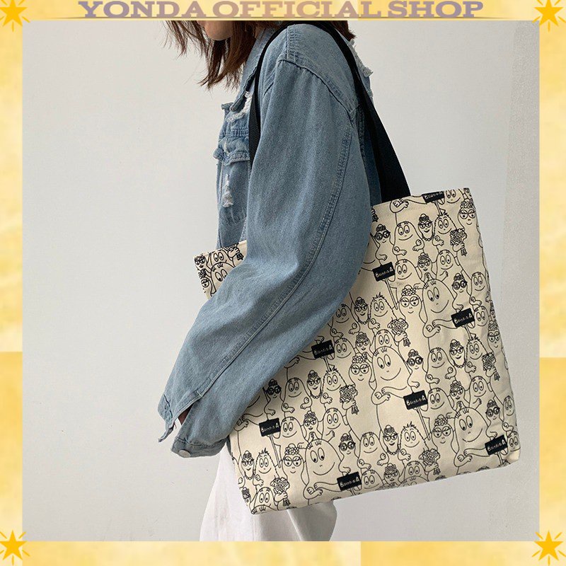 Y1405-[PEREKAT] TAS TOTEBAG BIG LOKAL varian sablon/tote bag murah/tote bag lokal