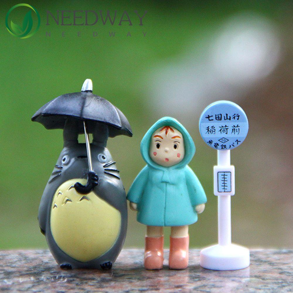 Needway   My Neighbor Totoro Hadiah Ulang Tahun Mobil Dekorasi Mini Figure Tokoh Anime Figur Taman Hayao Miyazaki