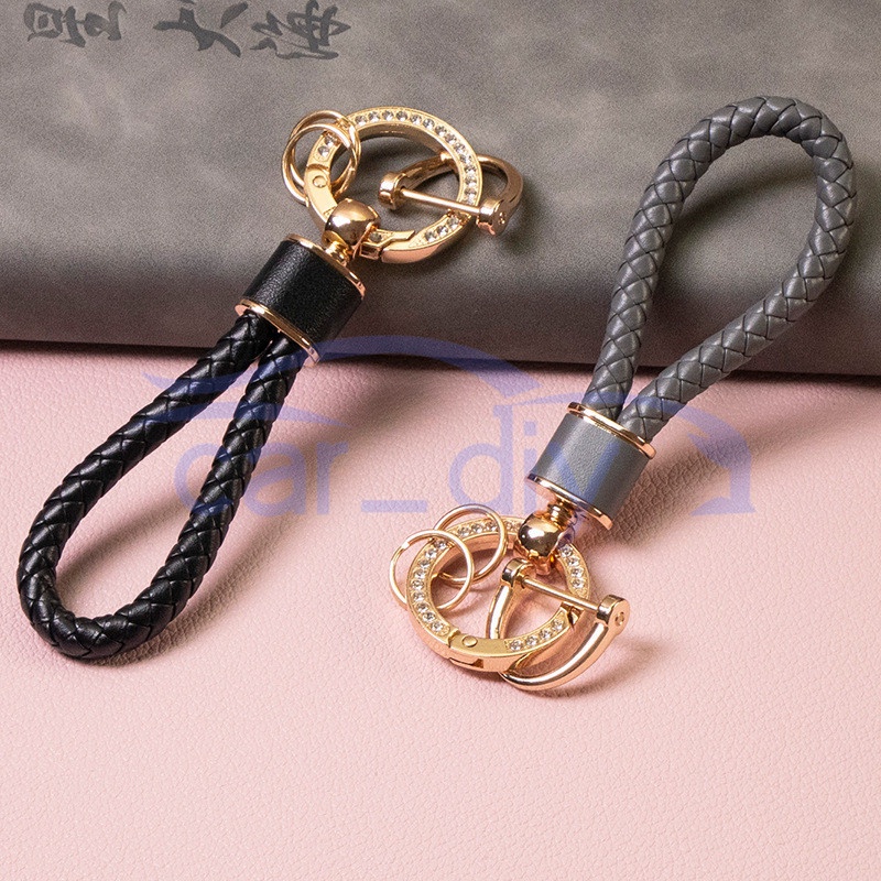 Gantungan Kunci Kemewahan Liontin Logam Lanyard Berwarna-warni Untuk Mobil Sepeda Motor Remote Key Bag Dekorasi Hadiah Elegan Gift Keychain