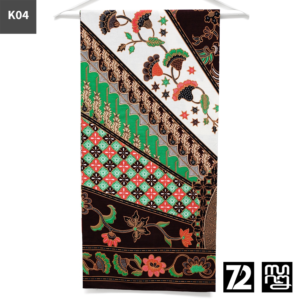 KAIN BATIK KATUN Premium Motif Burung Multi Motif Warna Putih Merah Hijau Hitam 723667 Cap 72 Jarik Jarit Samping Kebat Panjang Batik Katun Modern Premium Bahan Seragam Batik Pernikahan Kantor Keluarga Murah Kamen Jadi Batik Bali Lembaran