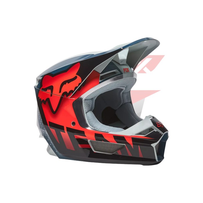 HELM FOX V1 TRICE HELMET - GREY ORANGE