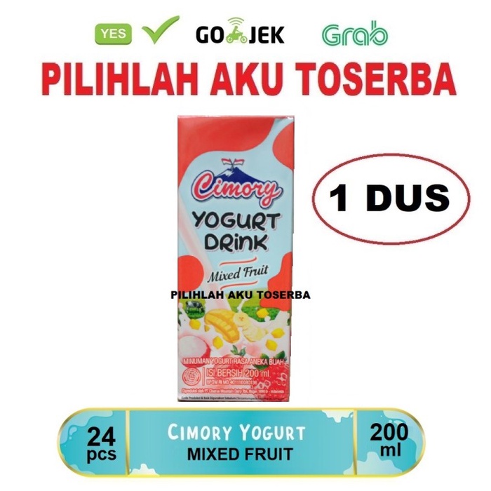 CIMORY YOGURT Drink MIXED FRUIT 200 ml - ( HARGA 1 DUS ISI 24 pcs )