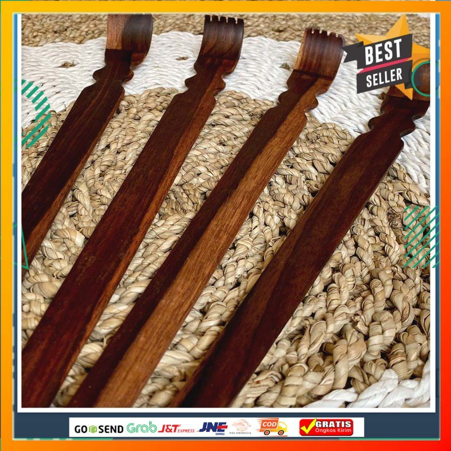 Alat Garuk Garukan Punggung Kayu Penggaruk Punggung Bahan Kayu Hitam
