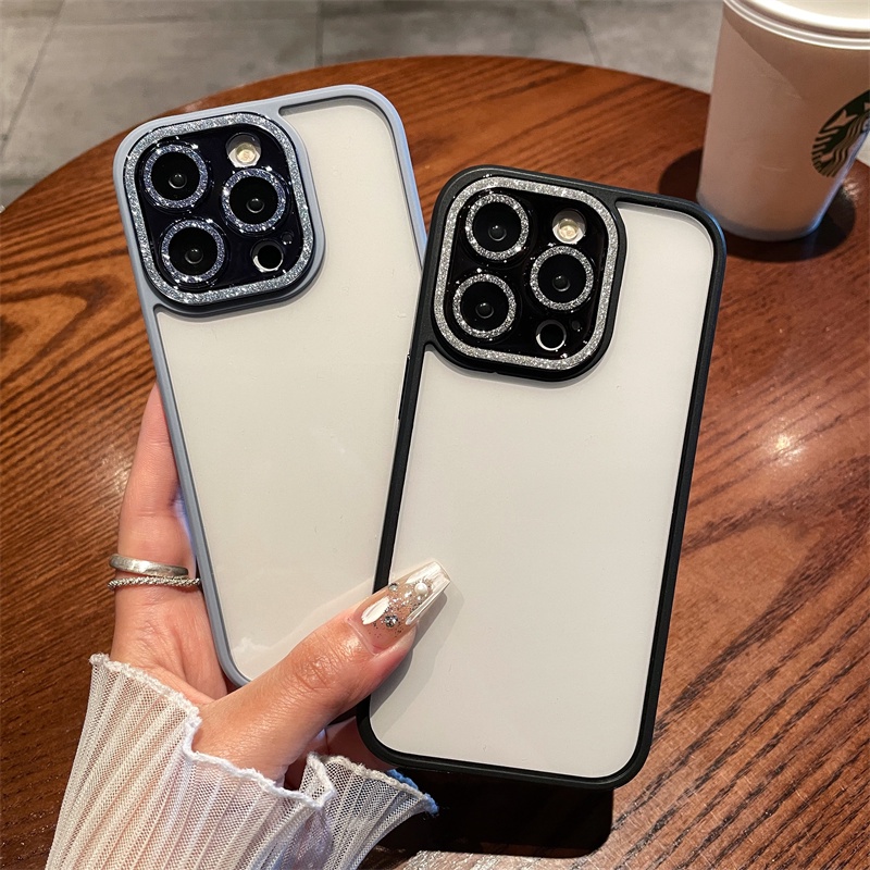 IPHONE Dilengkapi Dengan Film Lensa, Serbuk Glitter Dan Case Telepon Berlian Iphone14 13 12 11 Pro Max Sarung Case Shockproof