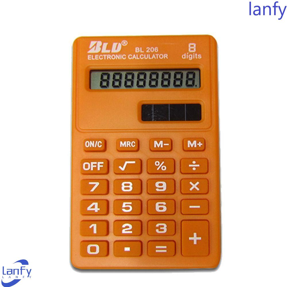 Lanfy Calculadora High Definition Display Screen Tahan Lama Bl-206 Siswa Daya Dua Arah Alat Kantor Saku 8digit Display Alat Hitung