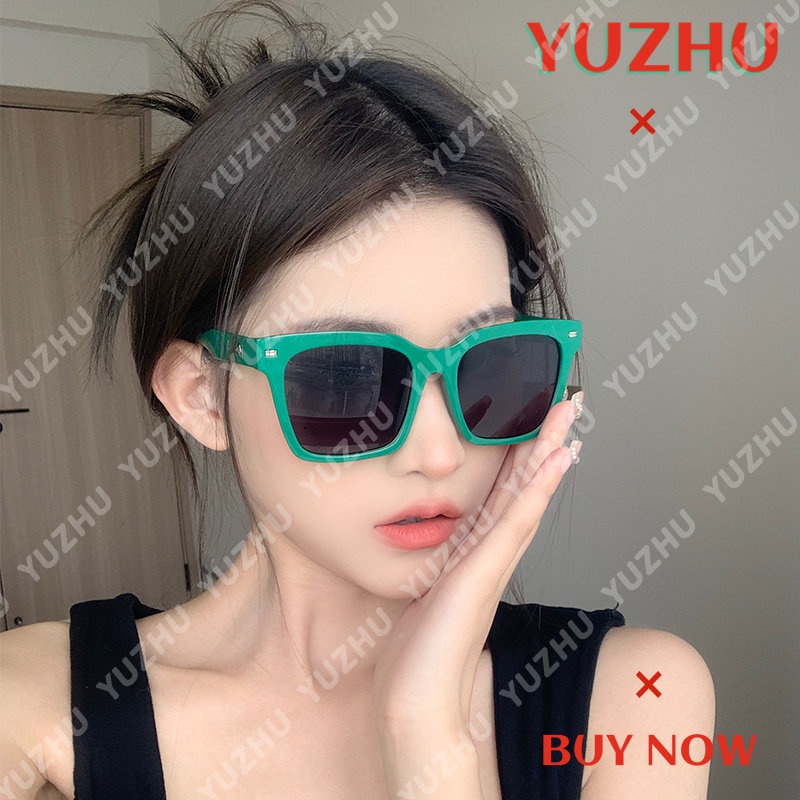 (YUZHU) Korea Fashion Colorful Square UV Protection Sunglasses Unisex Kacamata Hitam Serbaguna