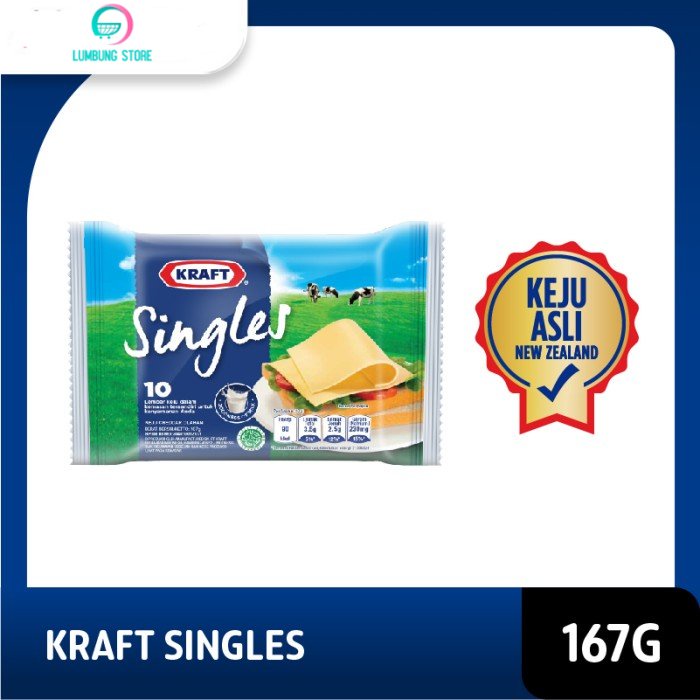 

Kraft Keju Singles High Calcium + Vitamin D Isi 10 Lembar