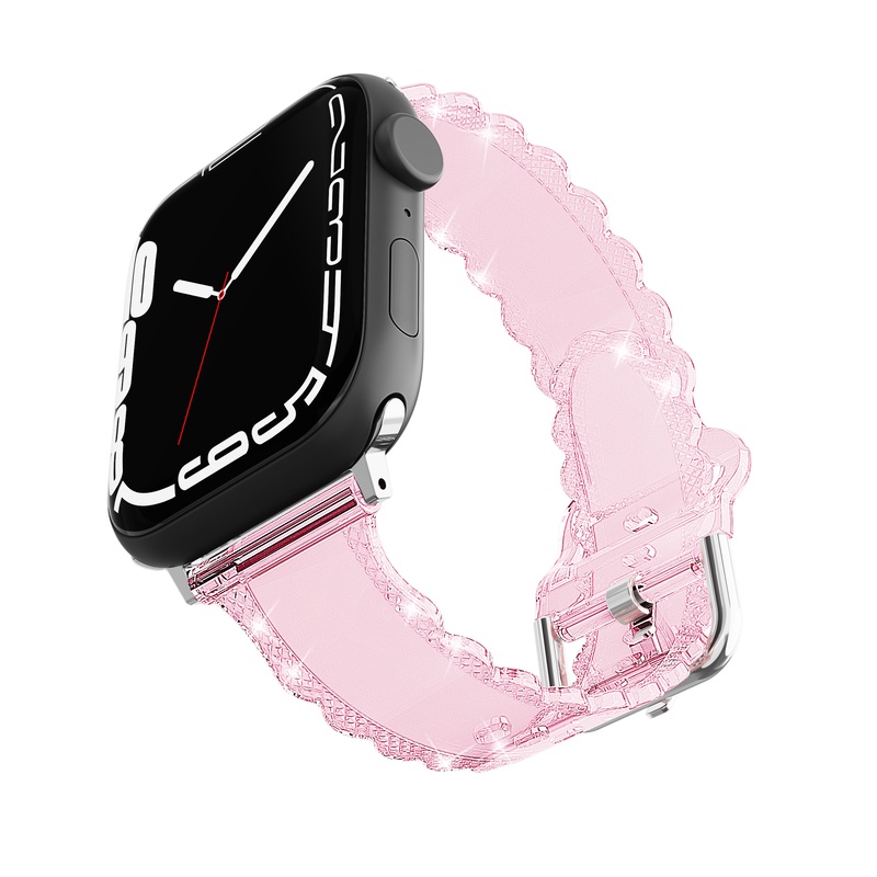 Tali Strap iWacth model Transparan Lace Strap for iWatch Series 7 6 SE 5 4 3 2 1