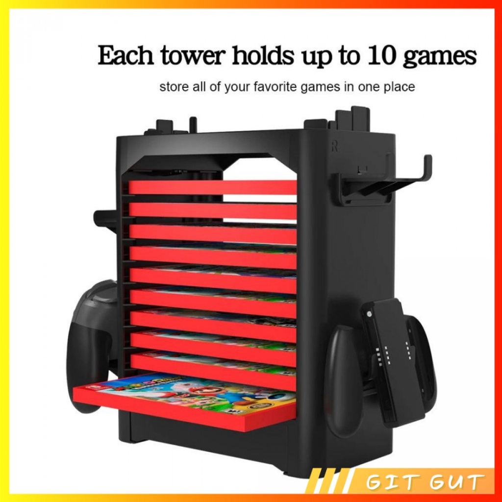 Nintendo Switch V1 V2 OLED Game Storage Tower Multi Fungsi Rak Holder