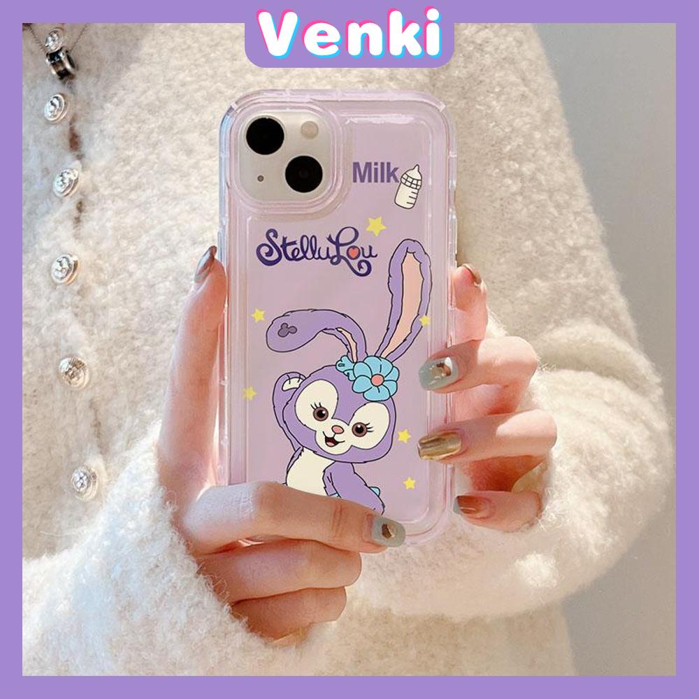 VENKI - For iPhone 11 Case Clear Phone Case TPU Soft Case Airbag Shockproof Protection Camera Cute Cartoon Rabbit Compatible with iPhone 14 13 Pro Max iPhone 12 Pro Max XR XS 7 8