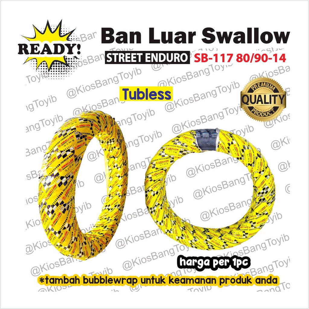 Ban Luar Motor Matic Tubles 80/90-14 SWALLOW Motif Street Enduro