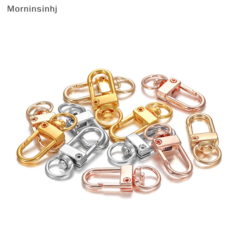 Mornin 10pcs/lot 12*33mm Alloy Rotatable Lobster Clasp Dog Key Chains Buckle Bag Hook Gantungan Kunci Konektor Untuk Membuat Perhiasan DIY Temuan id