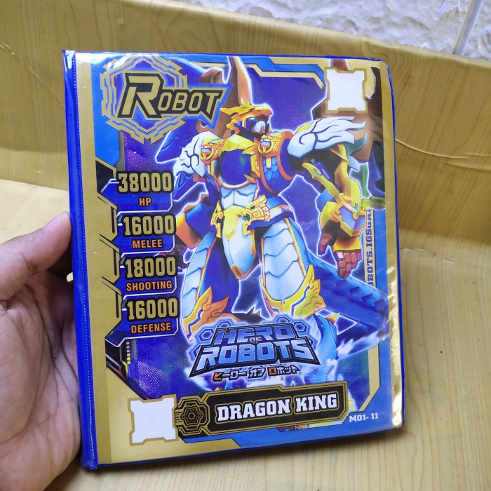 Set Buku Koleksi Kartu Hero of Robots Gold Silver Original