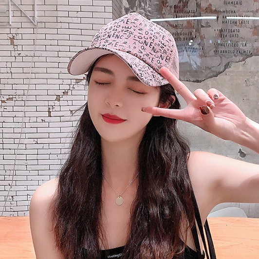 Topi Baseball Pria Wanita Motif Huruf Acak Aesthetic Fashion Trucker Hat Keren Gaya Casual Korea BSBP
