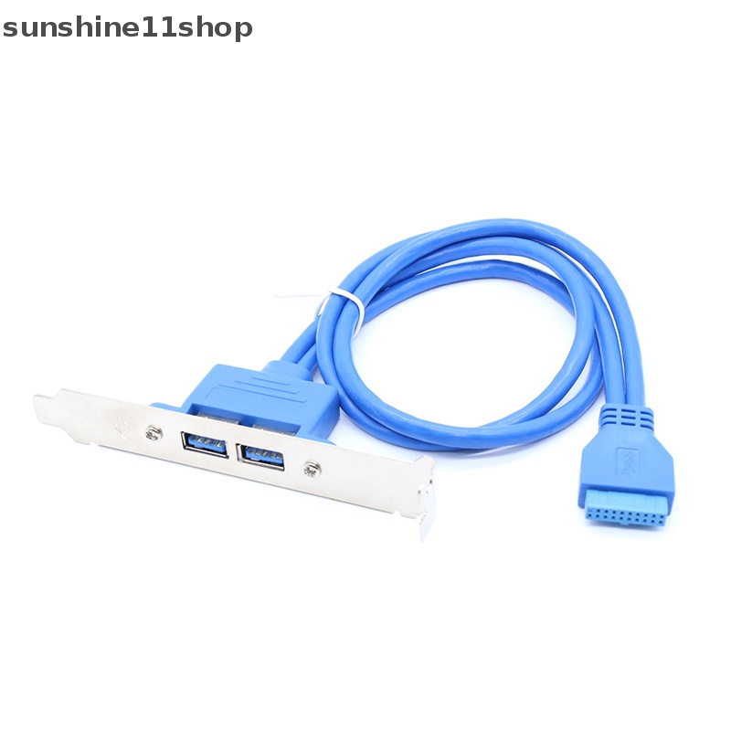 Sho Kabel Data USB Ke 20pin Motherboard 0.5m Dual-port Extension Bezel Extension Cable Tetap Kabel Data Header 5Gbps Kecepatan Tinggi N