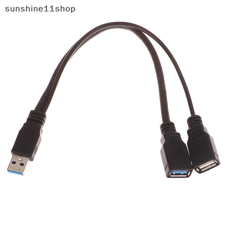 Sho Kabel Listrik Spliter Y Yang Inovatif Dan Praktis Cord Extension USB 3.0 A 1pria Ke2Wanita Data Hub Power Adapter N