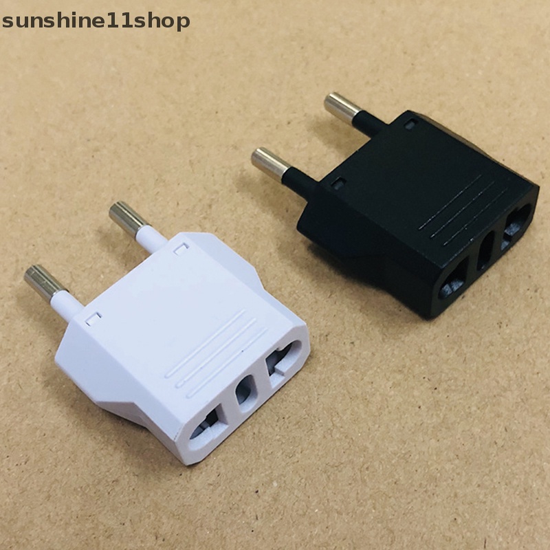 Sho Adapter Colokan Listrik Travel Amerika China Ke EU Eropa 6A Konektor Converter Plug 2pin N