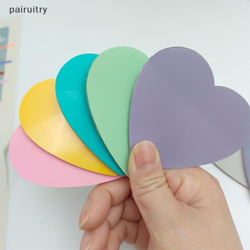 Prt 50PCS Heart Transparan Sticky Notes Memo Pad Notepads Sticker Paper To Do List Tahan Air PET Untuk Alat Tulis Kantor Siswa PRT