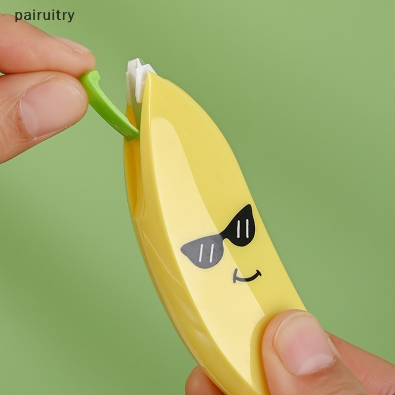 Prt Creative Banana Series Correction Tape Ekspresi Lucu PET Film Correction Tape Alat Tulis Perlengkapan Sekolah PRT