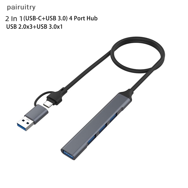 Prt 4port USB 2.0/USB 3.0 HUB Docking Adapter 5Gbps Transmisi Kecepatan Tinggi Multi-port USB Splitter Expander Untuk Komputer PC PRT