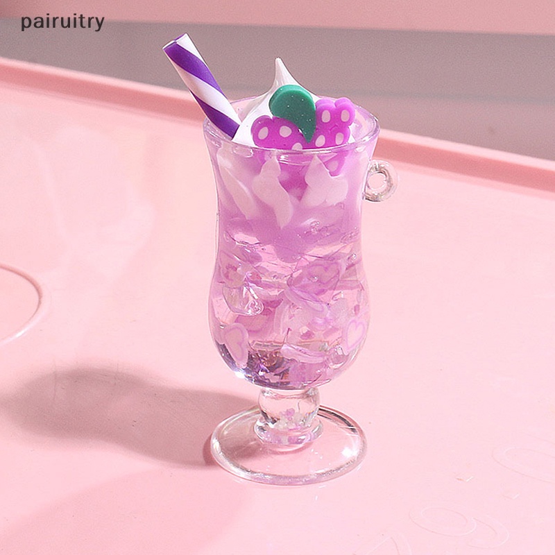 Prt Resin Luminous Buah Susu Teh Minuman Cangkir Botol Liontin Anting Membuat Perhiasan PRT