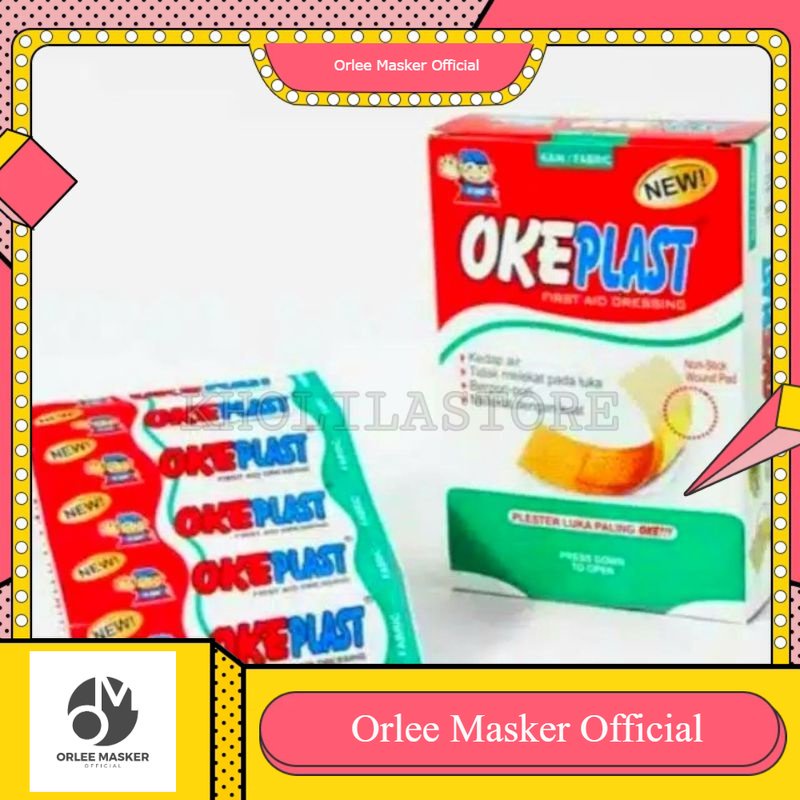 OKEPLAST/ plaster luka merk Okeplast 1 pak (isi 100 pcs)