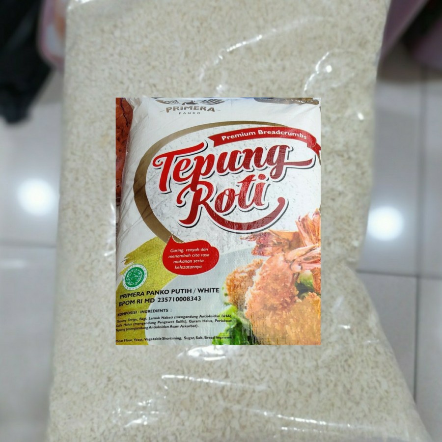 

PRIMERA Tepung Roti Panko Putih / mix Kasar 1kg Repack