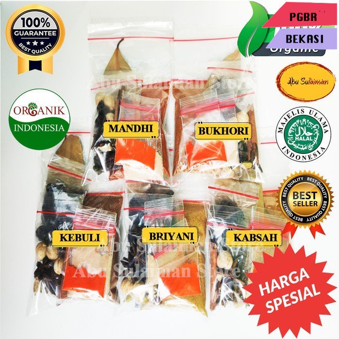 

Paket Komplit Bumbu Khas Timur Tengah Extra Rempah dan Saffron - Kebuli