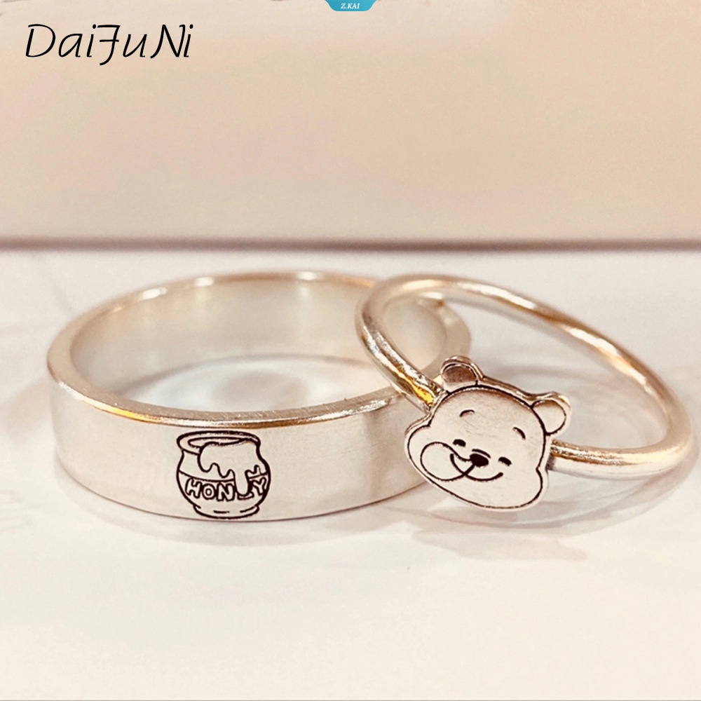 2023terbaru Karakter Kartun Tennie Weenie Kawaii Honeypot Pasangan Yang Dapat Disesuaikan Cincin Ring Festival Perhiasan Hadiah [ZK]