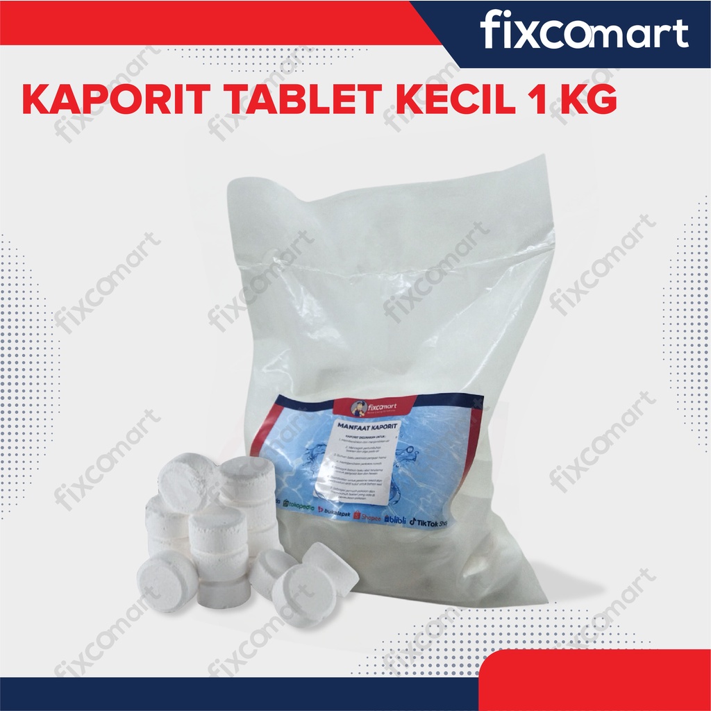 Kaporit Tablet Kecil TCCA 90% Chlorine Klorin Penjernih Air 1KG
