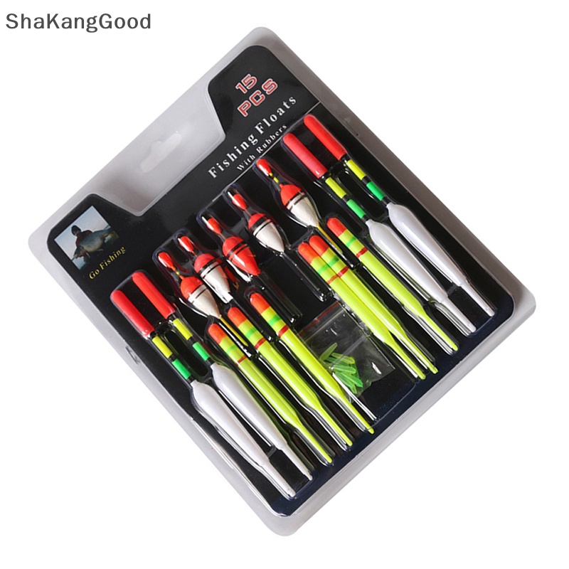 Selip 1set (15Pcs) Pelampung Vertikal Pelampung Pancing Laut Aneka Ukuran Untuk Terbanyak Type SKK