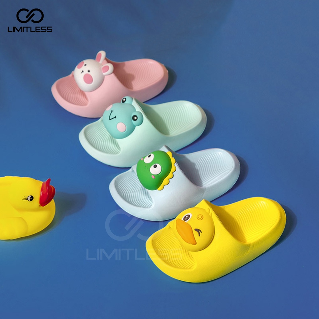 Sandal Slide Anak Gummy Trendy Kekinian Anti Slip Nyaman Sendal Slip On Kids Keren Indoor Outdoor Fashionable Terbaru