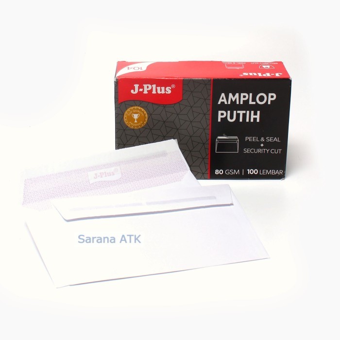 

J-PLUS - Amplop Jplus Merah Ukuran 104 80gsm Peel & Seal - Pack
