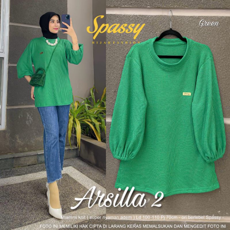 ARSILLA TOP 1 2 ORI SPASSY | Atasan Wanita kaos hanover knit