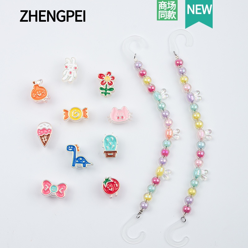 [fruit&amp;Dinosaurus]cocs Jibiz diy Shoe accessorie ins Shoe Decoration Sticker croc clog jbbitz Gesper Sepatu Untuk crocs charm pin