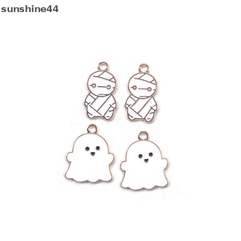 Sunshine 10pcs halloween Seram Pesona Perhiasan Enamel Zinc Alloy Ch Kalung Membuat ID