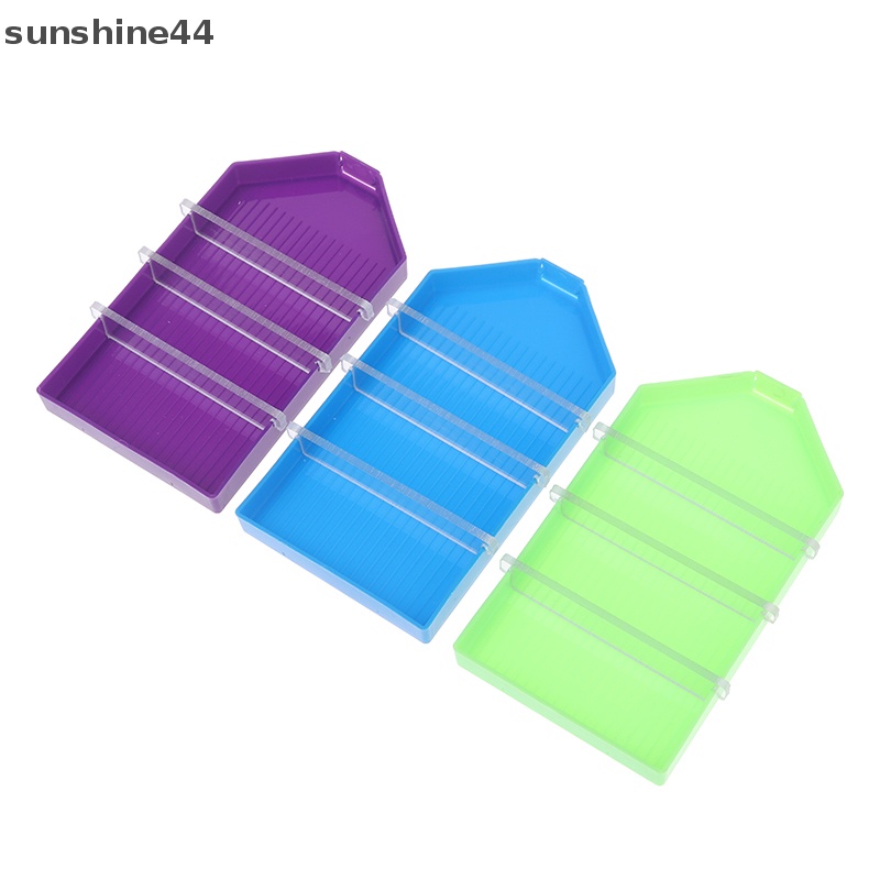 Sunshine 1Pc Bor Titik Persegi Kapasitas Besar Diamond Paing Tray Plate Dengan Divider ID