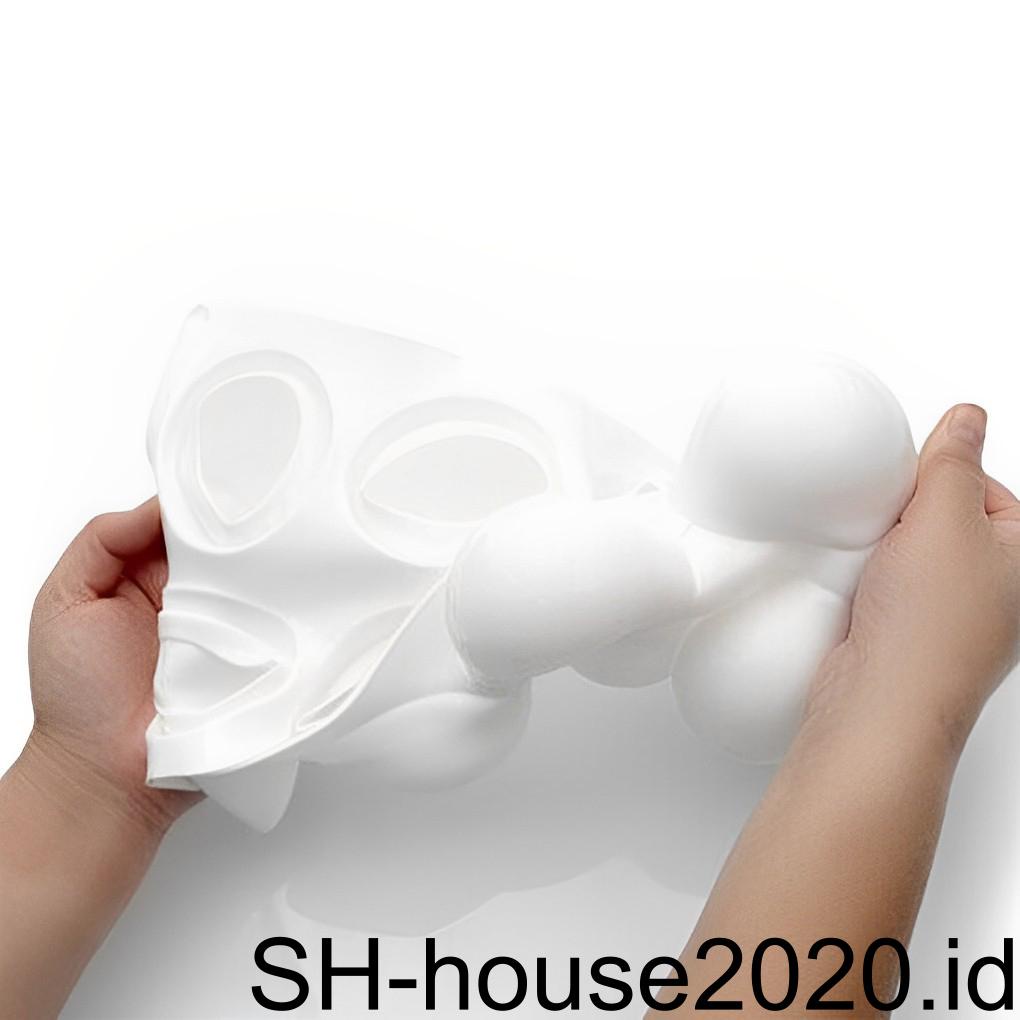 Cetakan Bentuk Bola Portable Pengganti Tahan Panas 8kisi Anti Lengket Dapur Mousse Dessert Baking Mold Aksesoris