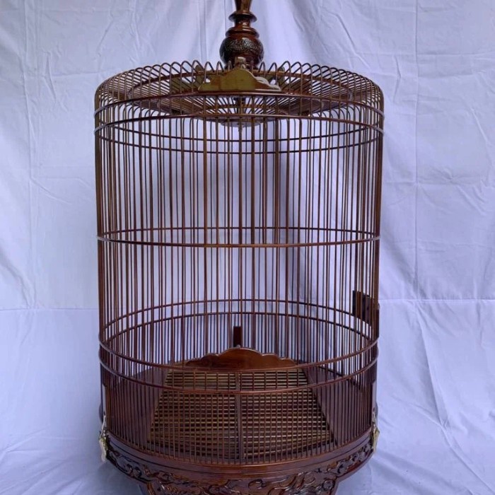 sangkar murai ukir murah, sangkar murai no2, sangkar jati