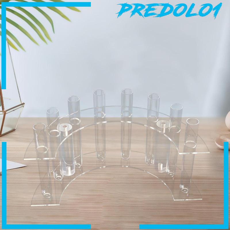 [Predolo1] Vas Tabung Reaksi Transparan Holder Tanaman Untuk Taman Kamar Tidur Indoor