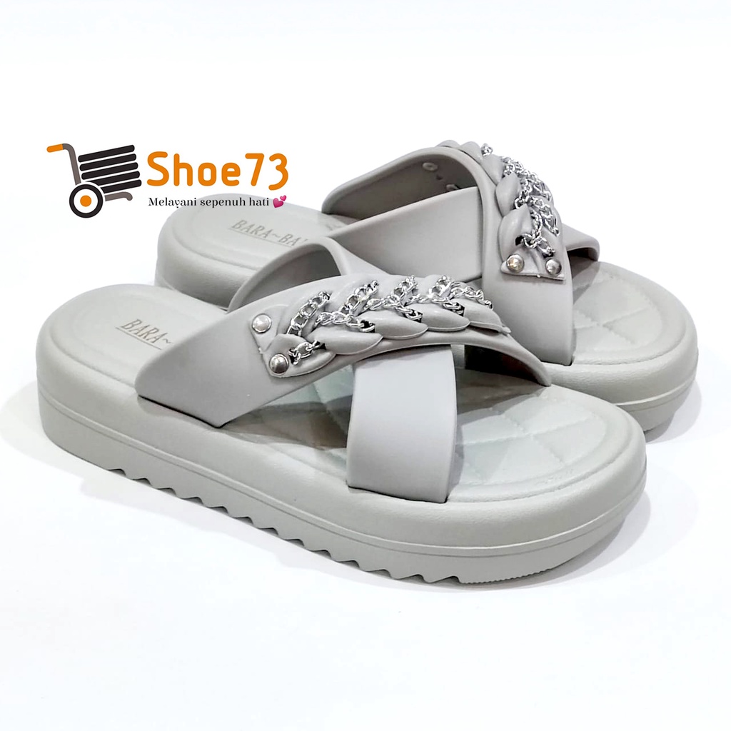 BARA-BARA JSL 2208 V26 NEW SIZE 36-40 ORIGINAL l Sandal Selop Silang Jelly Wanita l Sendal Kokop Cewek Impor