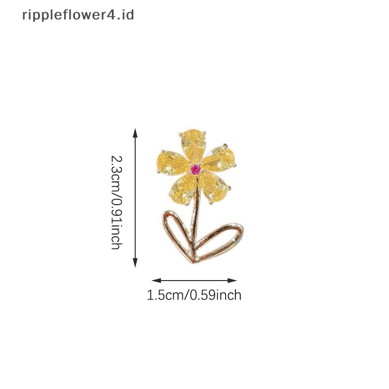 {rippleflower4.id} Fashion Sayap Lucu Bros Untuk Wanita Logam Anti-Silau Kerah Pin Tetap Pakaian Pin Sweater Mantel Aksesoris Pakaian Bros~